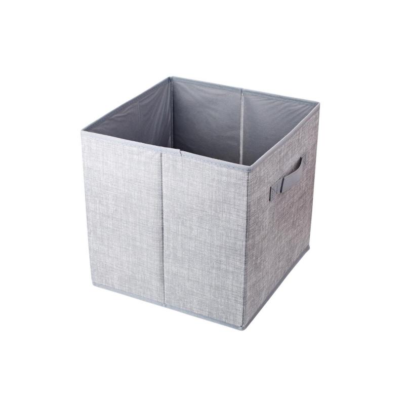 Короб для хранения одежды 30х30х30см с ручкой,склад,полипр сер,HHSS-3010-02