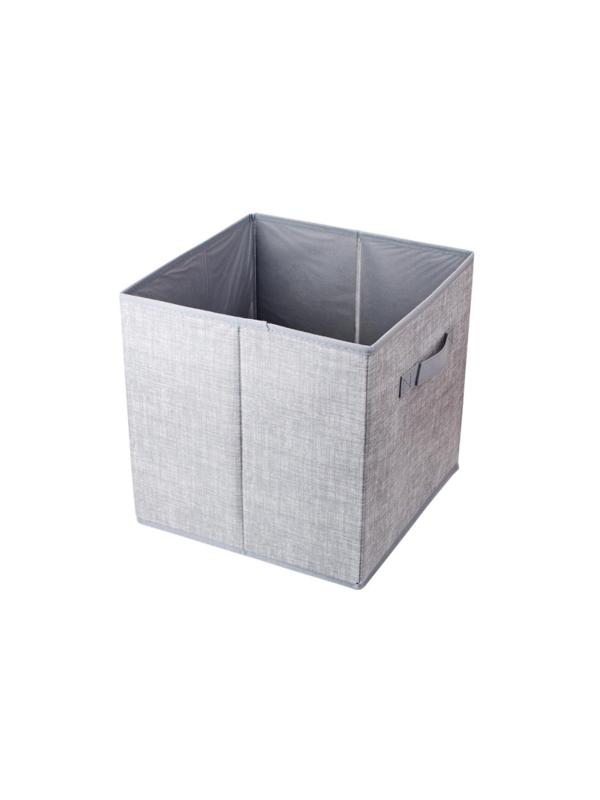 Короб для хранения одежды 30х30х30см с ручкой,склад,полипр сер,HHSS-3010-02