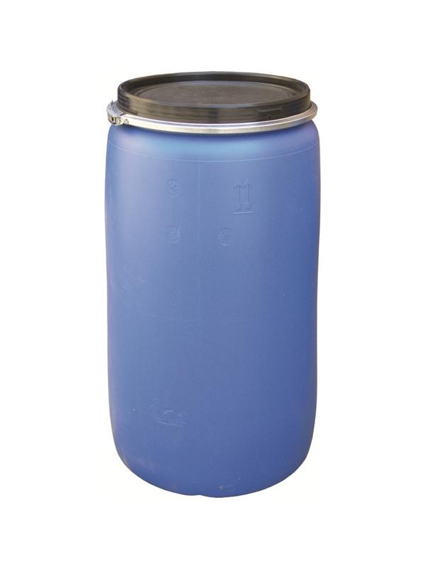 Бочка п/э 227о новая с крышкой на обруче синяя (БП 227о)