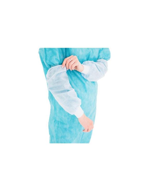 Нарукавники одноразовые ламинированные,пл.40, голубой, 10 пар/уп