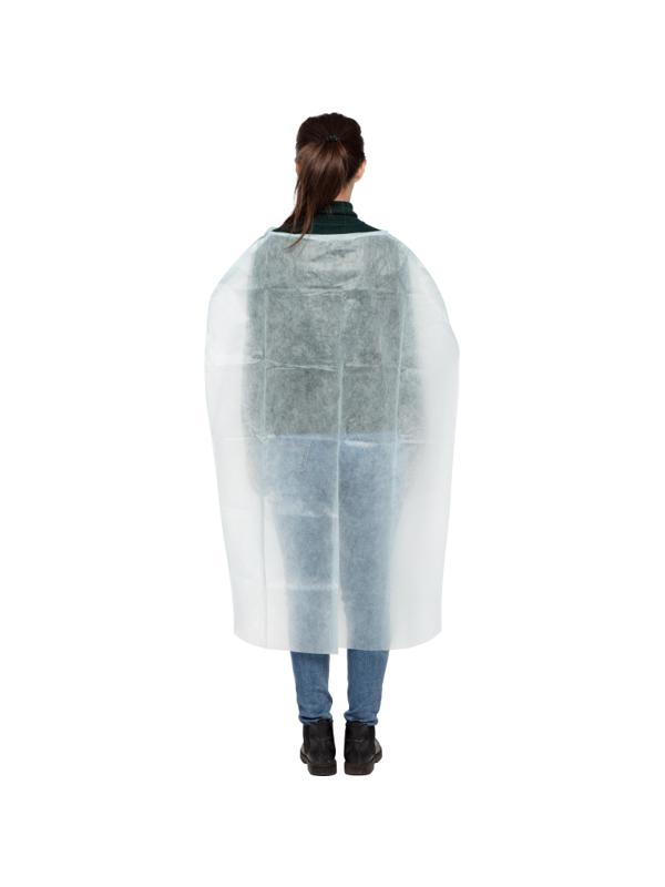 Накидка халат н/с для посет, спанбонд, дл.110см, пл.25 ШК33266