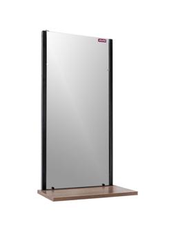 Зеркало настенное TI_Attache Мюлен/полка 420x783 мет.чер/ЛДСП яс.шимо темн