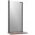 Зеркало настенное TI_Attache Мюлен/полка 420x783 мет.чер/ЛДСП яс.шимо темн