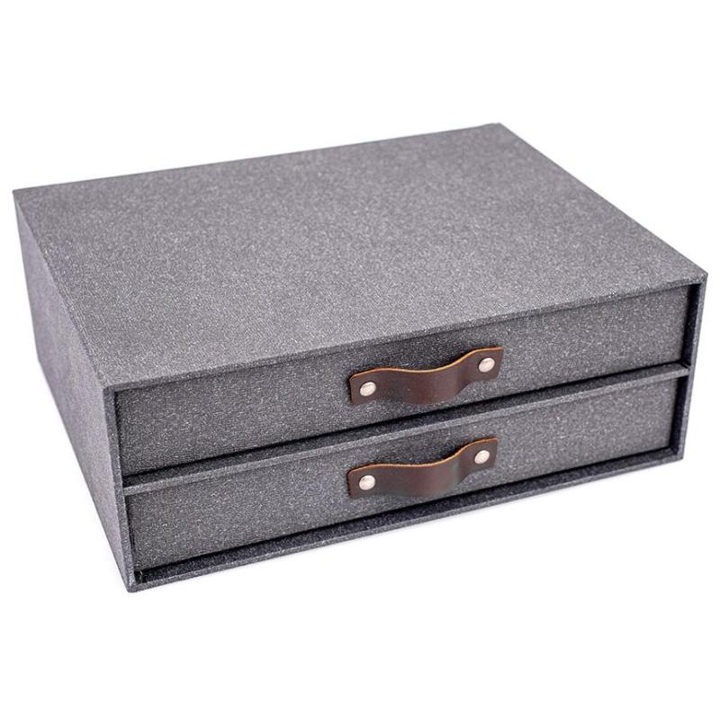 Бокс с выдвижными лотками Attache 2 выдвижн лотка, черн, картон KVL-02-M6