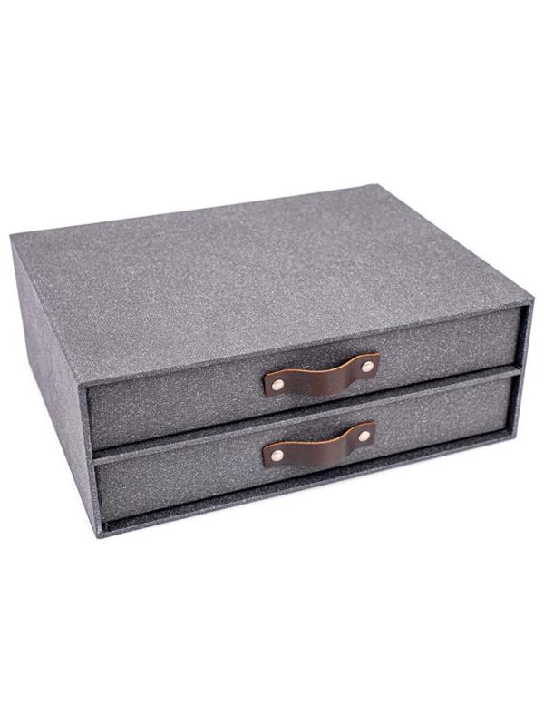 Бокс с выдвижными лотками Attache 2 выдвижн лотка, черн, картон KVL-02-M6