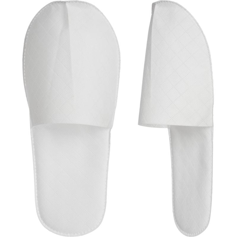 Тапочки одноразовые спанбонд 80 Паттерн белые подош./3мм flow-pack 100шт/уп