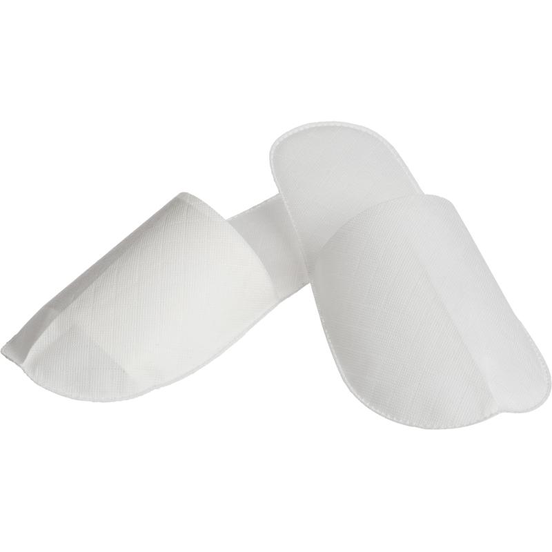 Тапочки одноразовые спанбонд 80 Паттерн белые подош./3мм flow-pack 100шт/уп