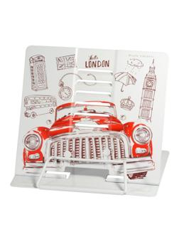 Подставка для книг КРАСНЫЙ АВТОМОБИЛЬ.ЛОНДОН регулир наклон (металл)24-0005