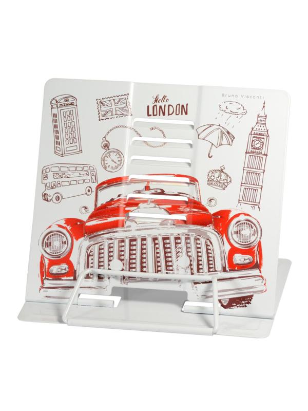 Подставка для книг КРАСНЫЙ АВТОМОБИЛЬ.ЛОНДОН регулир наклон (металл)24-0005