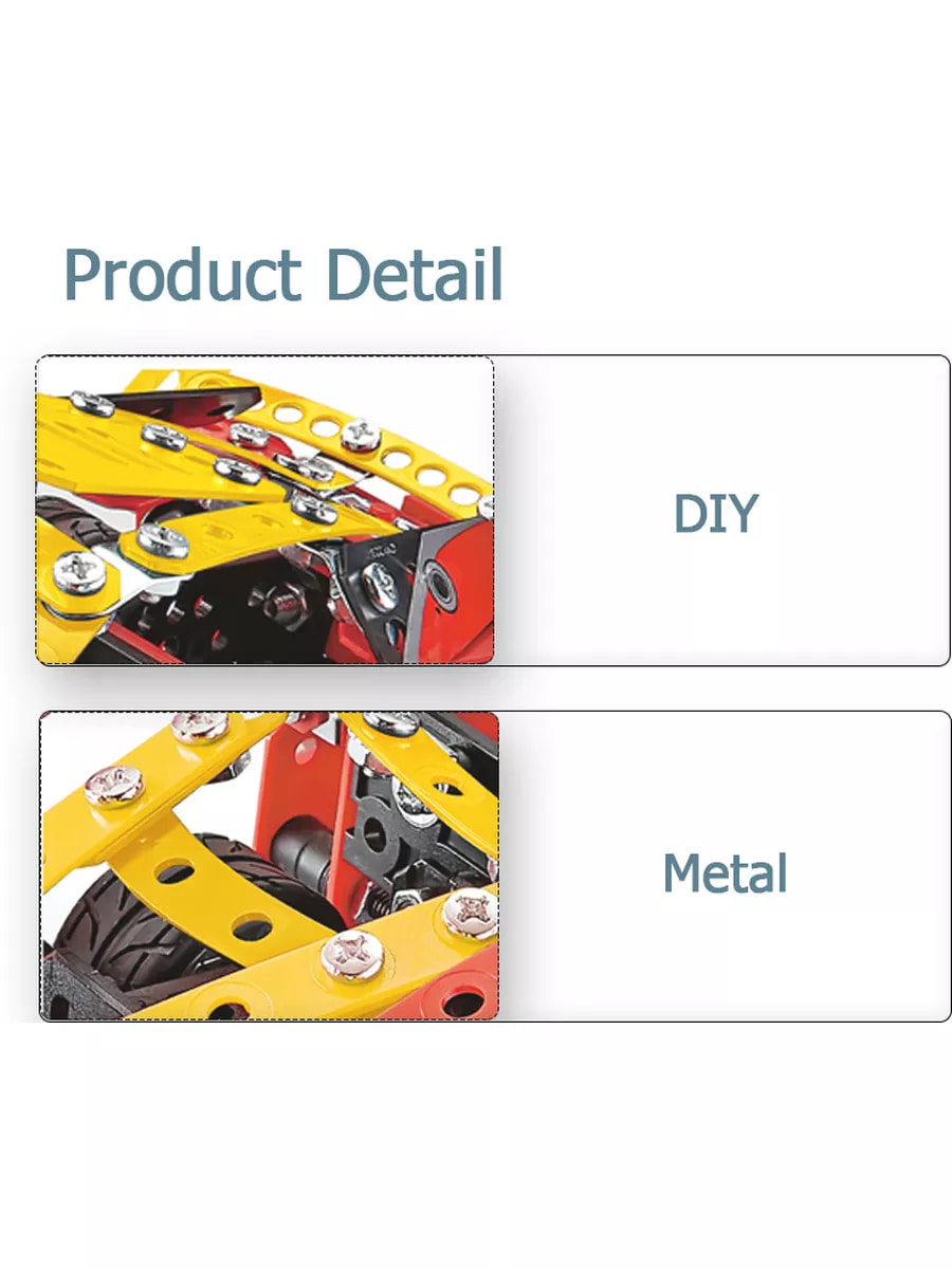 Конструктор металлический «Спортивный автомобиль» 8601 / 372 детали