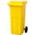 Контейнер-бак мусорный 120л на 2-х колёсах с крышкой желтый