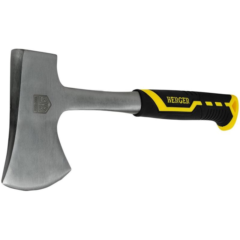 Топор цельнокованый 600 г. с чехлом,3-х комп.ручка, BERGER BG1530