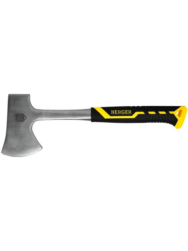 Топор цельнокованый 600 г. с чехлом,3-х комп.ручка, BERGER BG1530