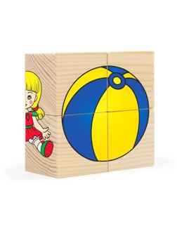 Кубики Игрушки, 4 куб.