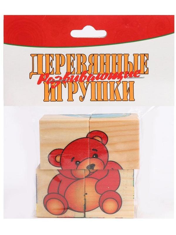 Кубики Игрушки, 4 куб.