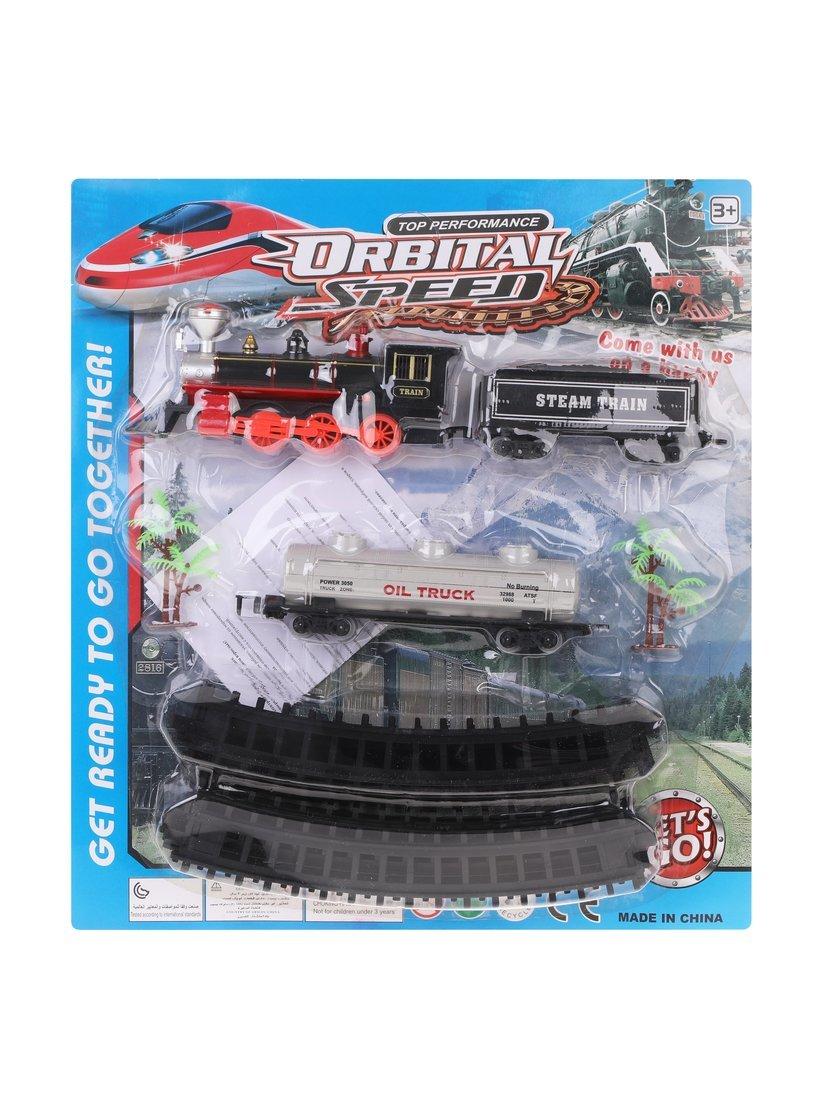 Игр.набор Железная дорога, в комплекте: деталей 12шт., поезд, вагоны 2шт.,
предметов 2шт., эл.пит.АА*2шт.не вх.в комплект, в ассортименте