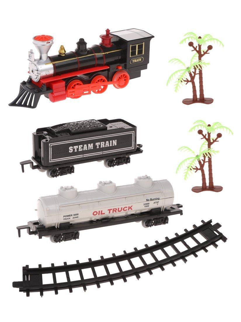 Игр.набор Железная дорога, в комплекте: деталей 12шт., поезд, вагоны 2шт.,
предметов 2шт., эл.пит.АА*2шт.не вх.в комплект, в ассортименте