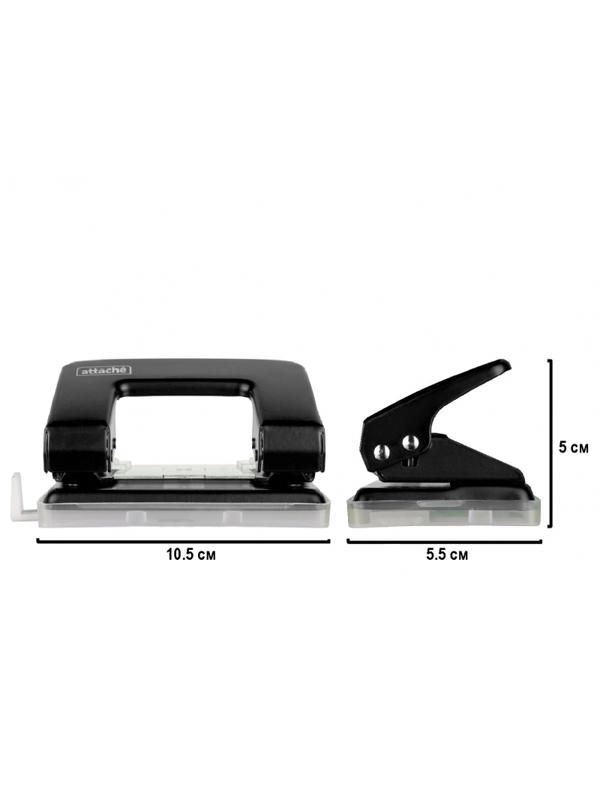 Дырокол ATTACHE 6304 до 12л. с лин, металл., черный