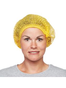 Шапочка Шарлотта (плиссе) желтая пл.18 25шт/уп.