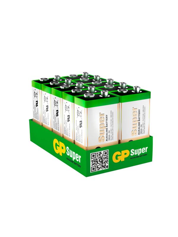 Батарейка GP Super 6LR61/Крона 9V/1604A алкалин.10 шт/уп, 1шт/бл
