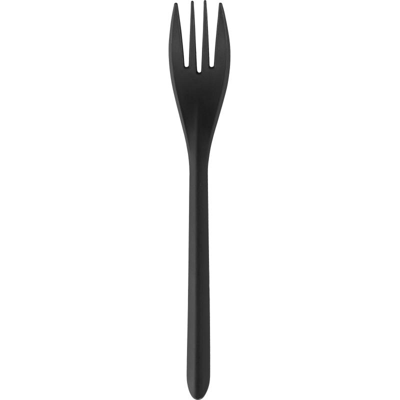 Вилка одноразовая столовая 173,5мм, черная, ПП,  1000шт/кор (4032)