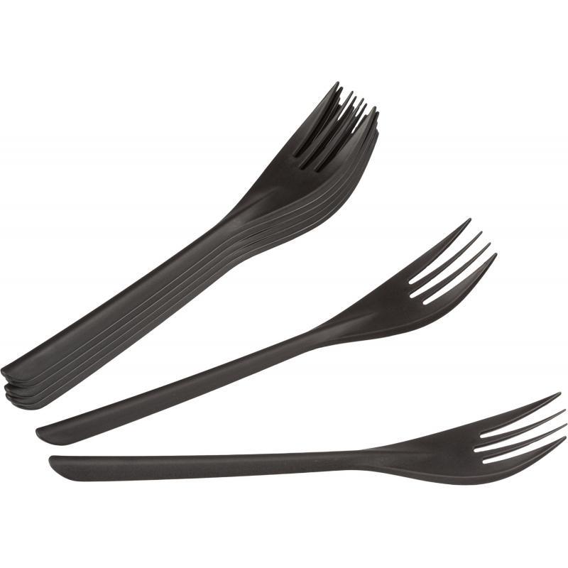 Вилка одноразовая столовая 173,5мм, черная, ПП,  1000шт/кор (4032)