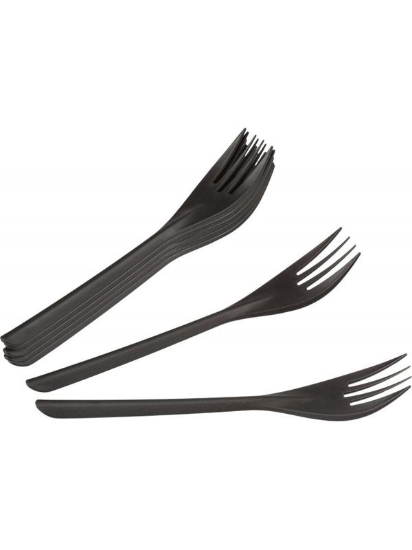 Вилка одноразовая столовая 173,5мм, черная, ПП,  1000шт/кор (4032)