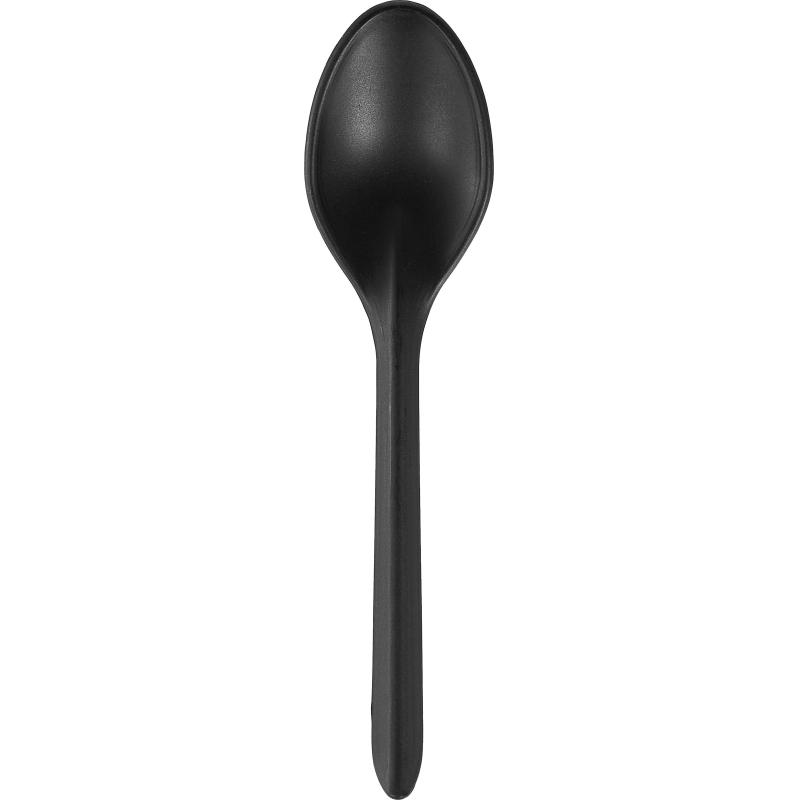 Ложка одноразовая чайная  125 мм, черная ПП, 1000шт/кор (4034)