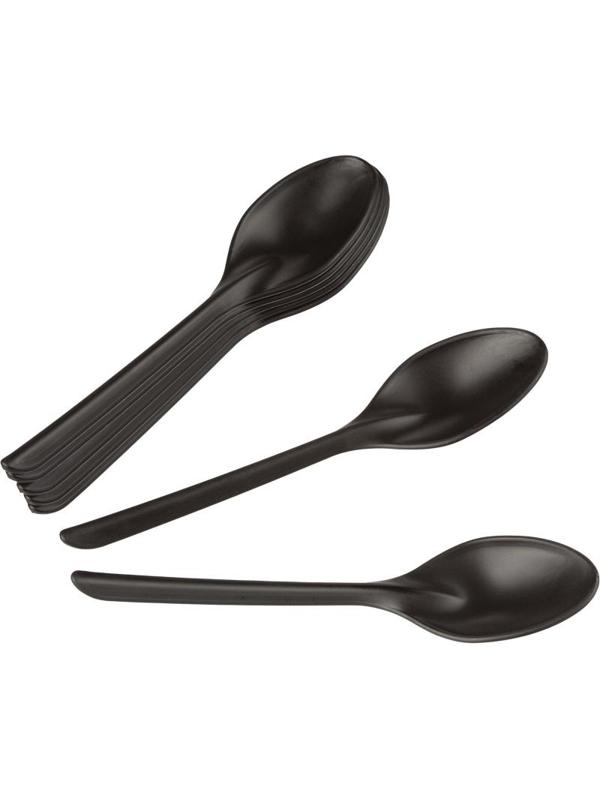 Ложка одноразовая чайная  125 мм, черная ПП, 1000шт/кор (4034)