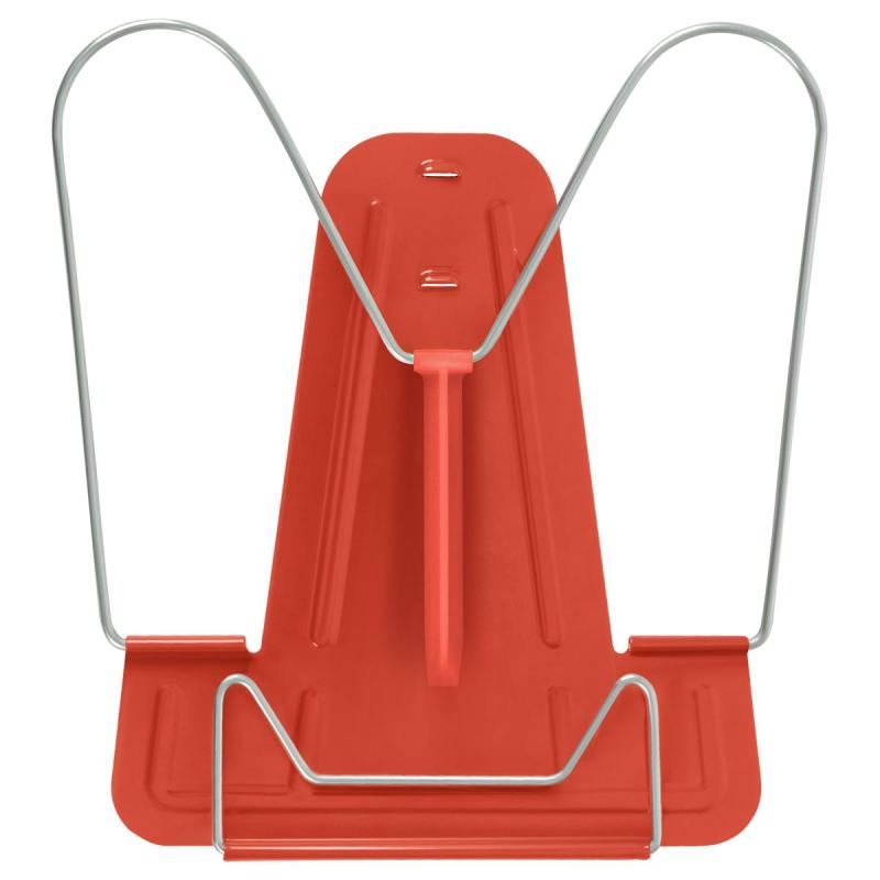 Подставка для книг СТАММ, металлическая, красная, ПКМ-31244