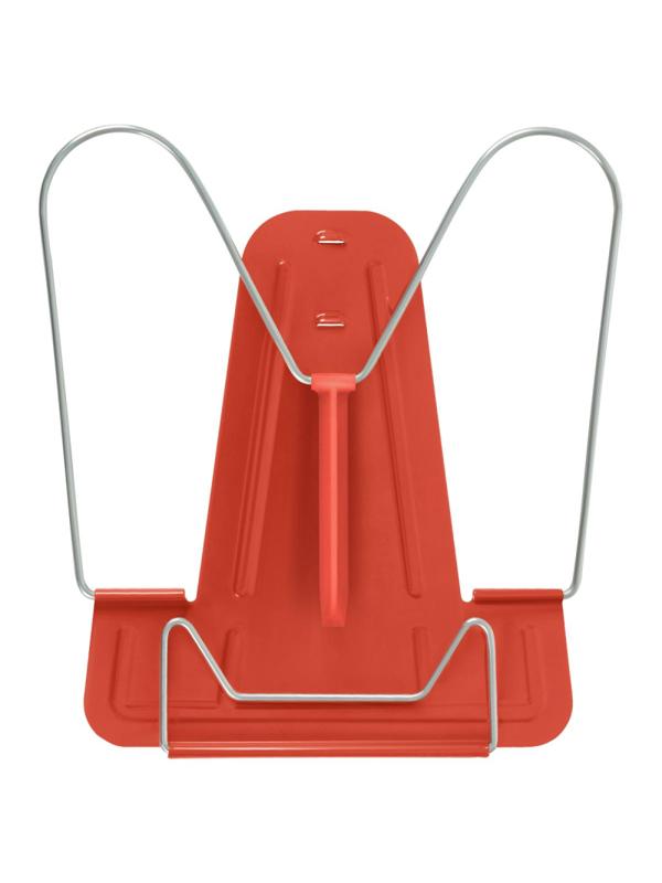 Подставка для книг СТАММ, металлическая, красная, ПКМ-31244