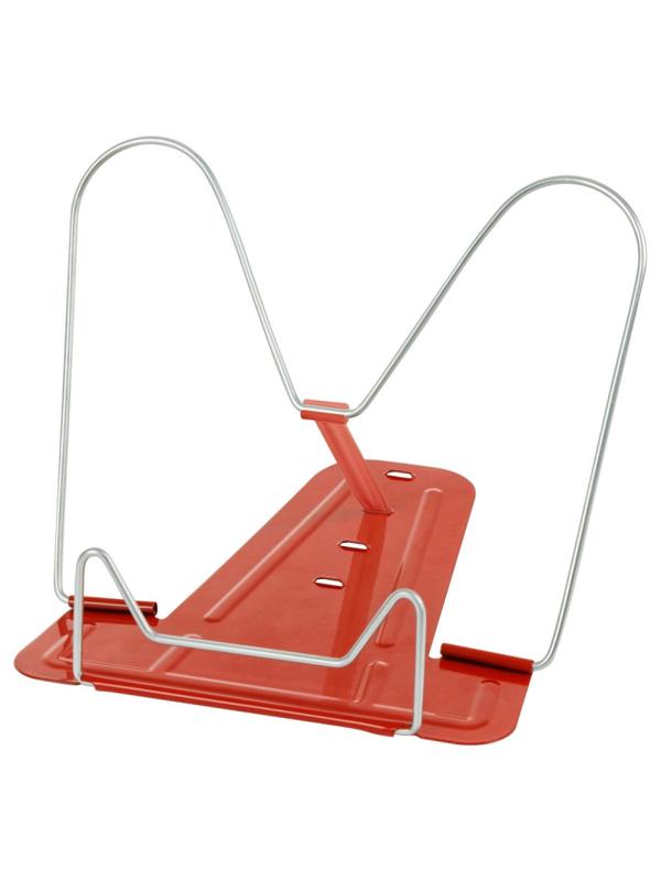 Подставка для книг СТАММ, металлическая, красная, ПКМ-31244