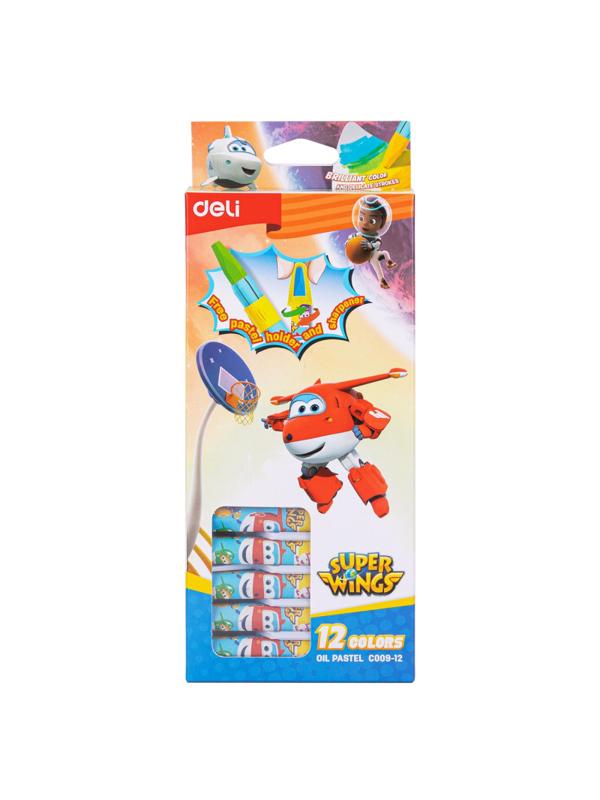 Пастель масляная Deli  Super Wings набор 12 цветов EC009-12