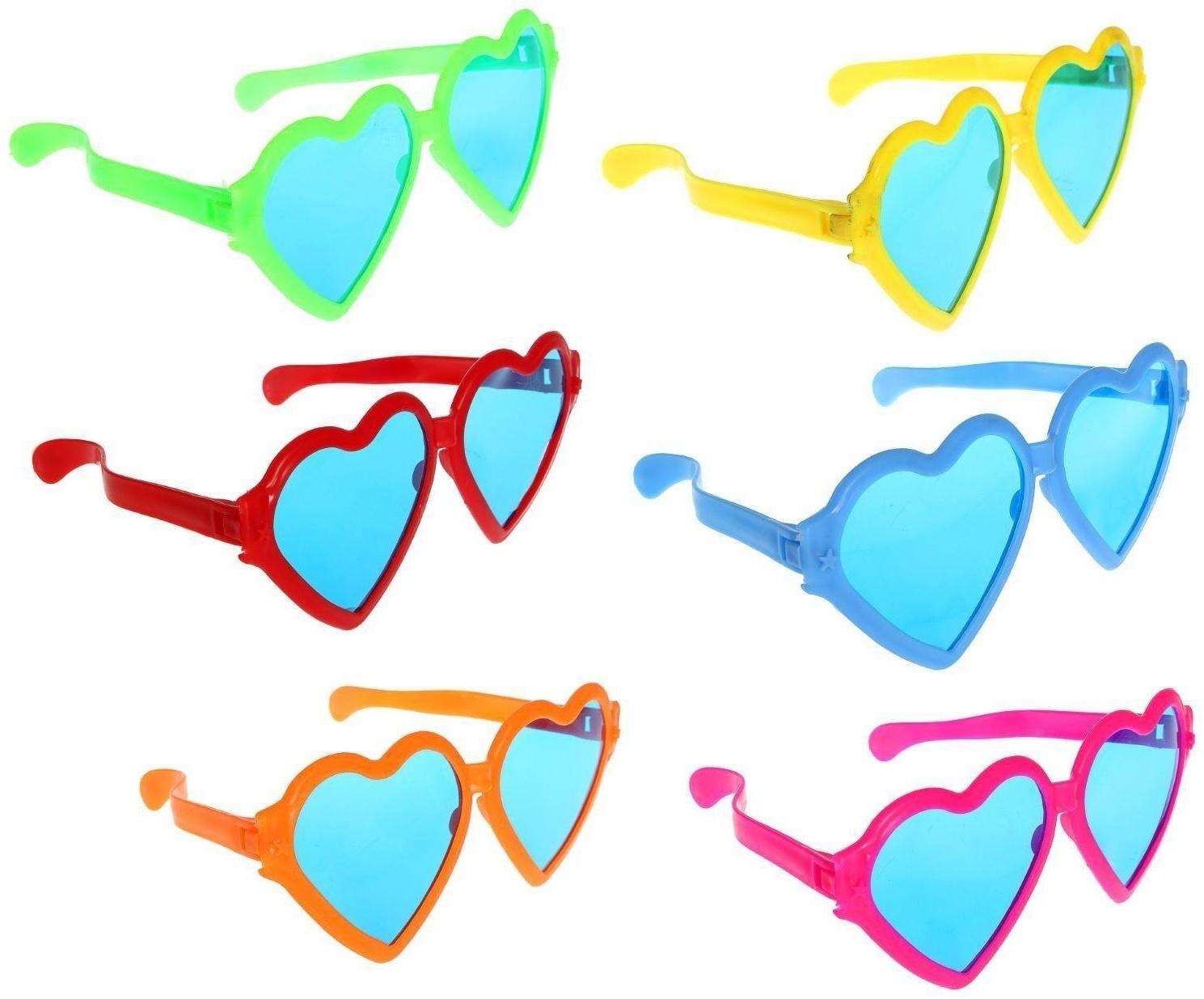 Очки-гиганты «Сердечки», цвета МИКС