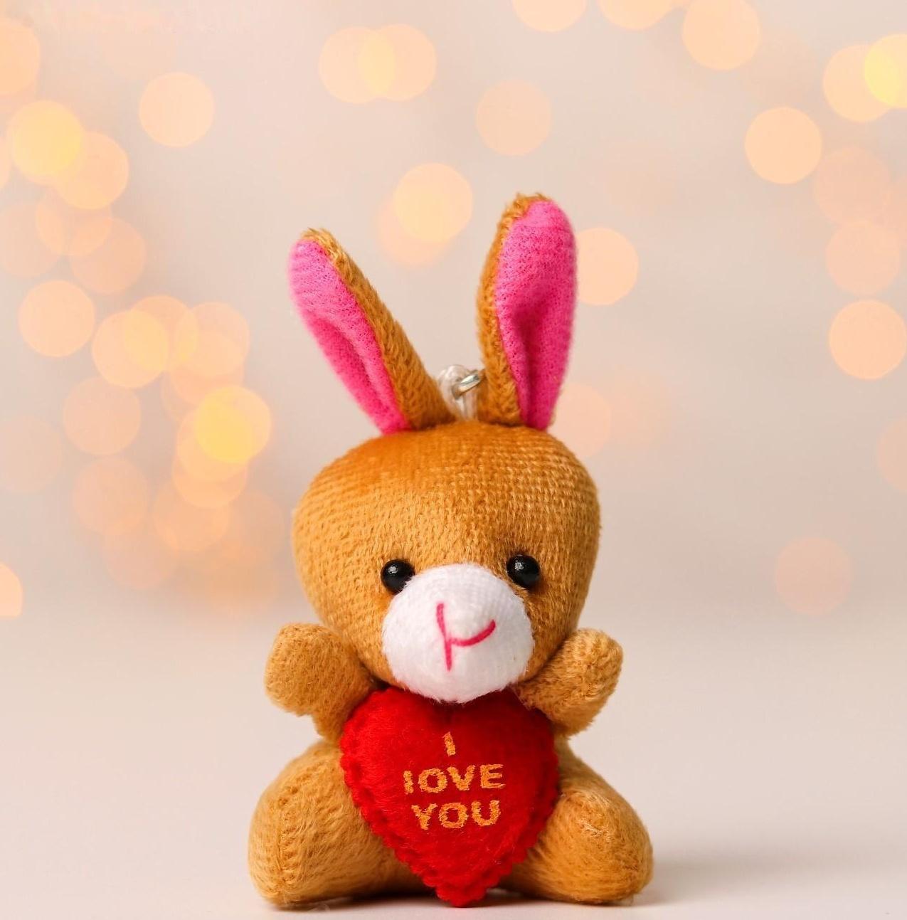 Подвеска «Заяц с сердцем», цвета МИКС