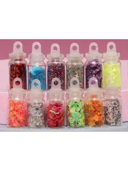 Ассорти для декора, 12 бутылочек