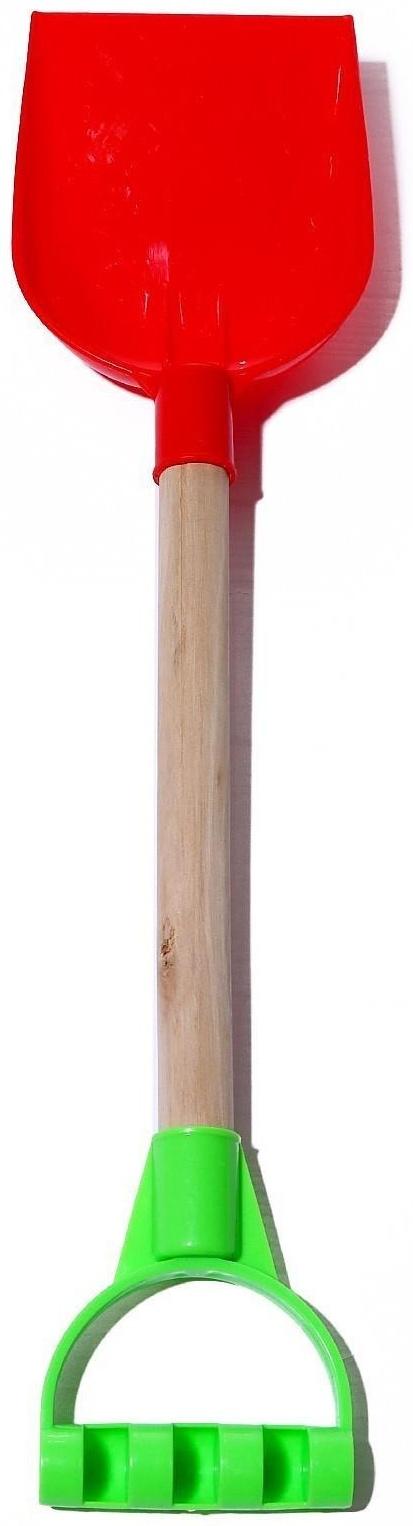 Детская лопатка с деревянной ручкой, 41 см, МИКС