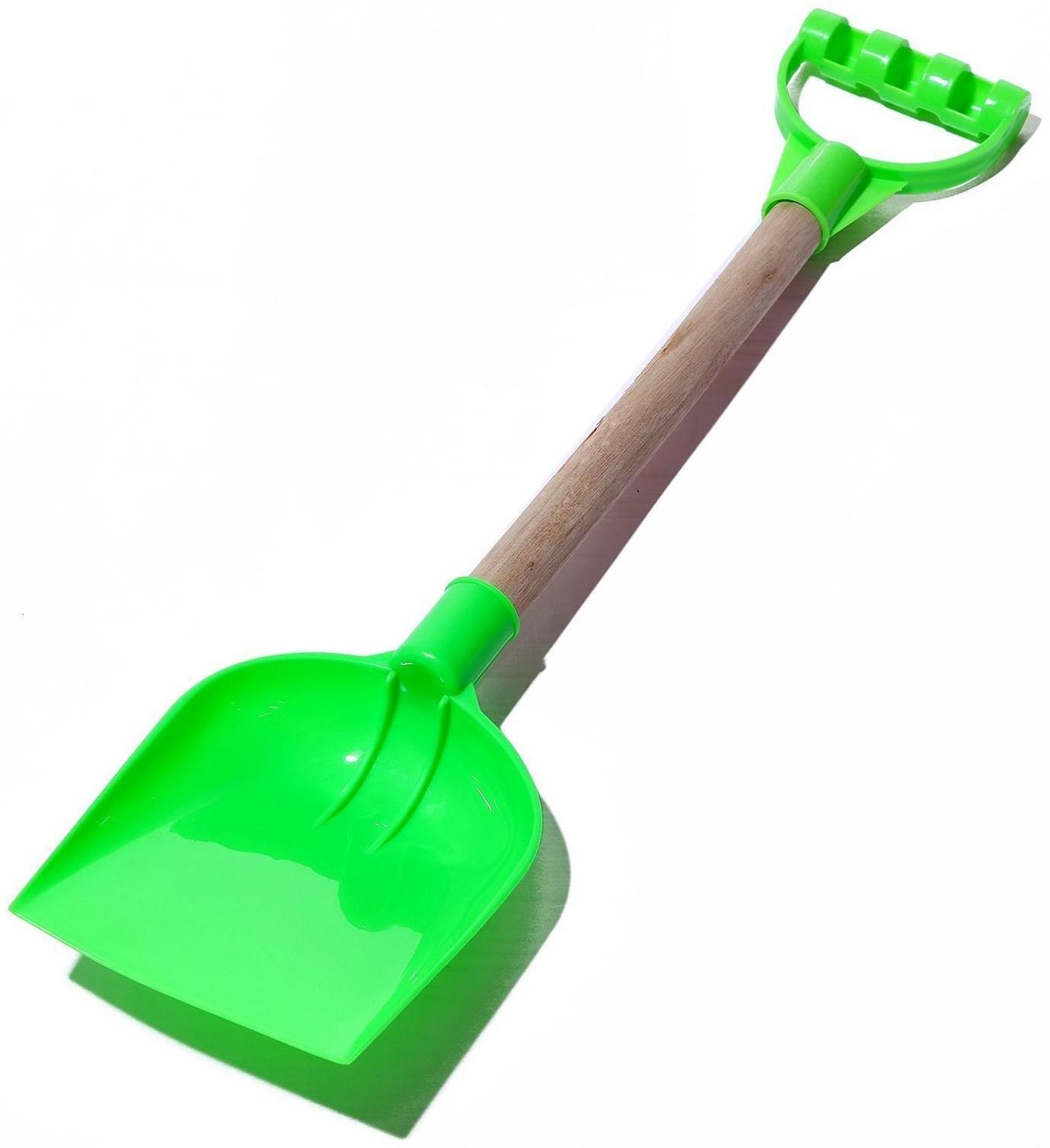 Детская лопатка с деревянной ручкой, 41 см, МИКС
