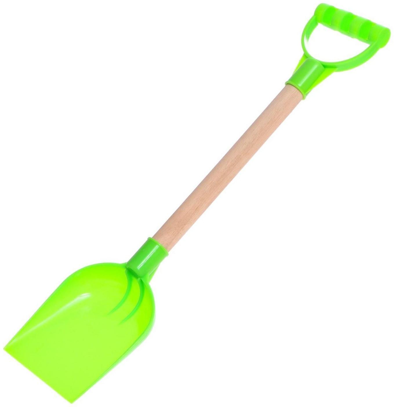 Детская лопатка с деревянной ручкой, 41 см, МИКС