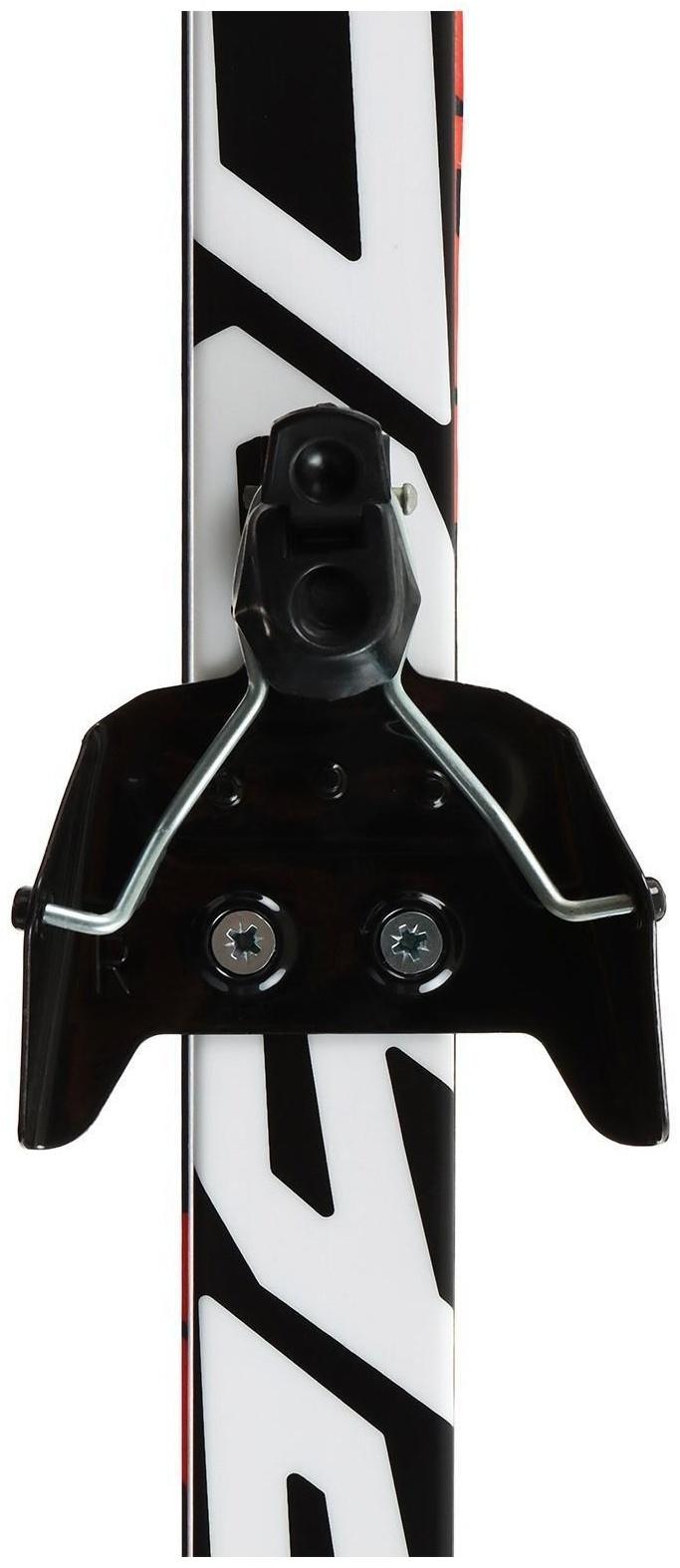 Комплект лыжный: пластиковые лыжи 185 см без насечек, стеклопластиковые палки 145 см, крепления NN75 мм