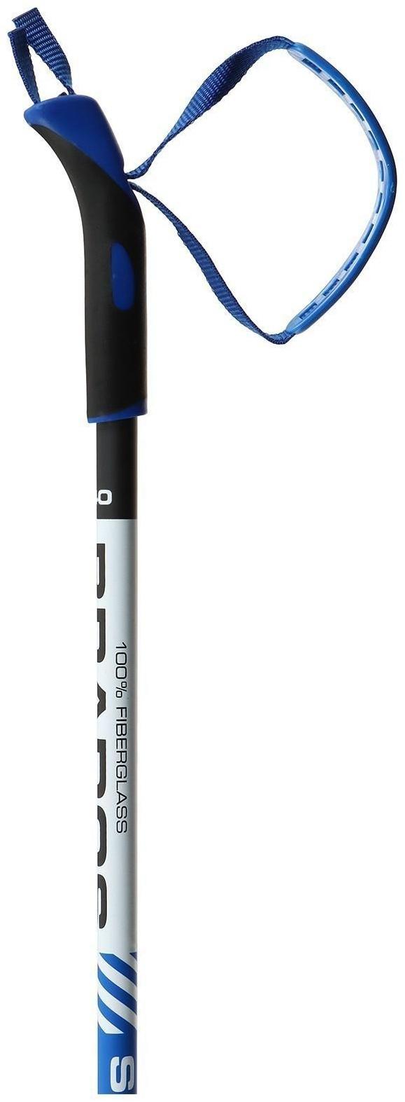 Комплект лыжный: пластиковые лыжи 185 см без насечек, стеклопластиковые палки 145 см, крепления NN75 мм