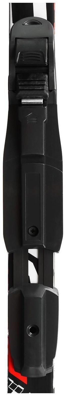 Комплект лыжный: пластиковые лыжи 150 см с насечкой, стеклопластиковые палки 110 см, крепления SNS, цвета МИКС