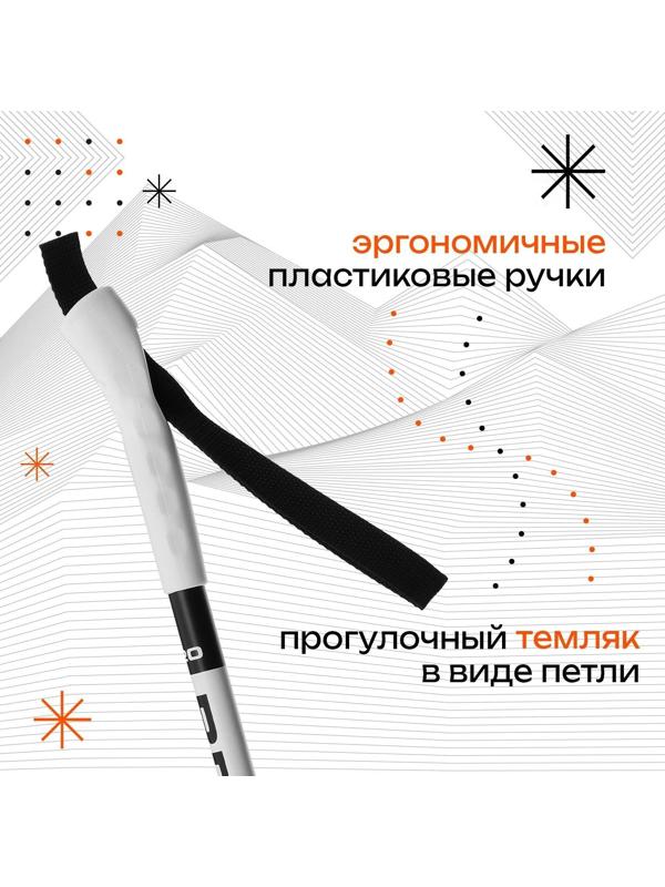 Палки лыжные стеклопластиковые ЦСТ, 120 см, цвета микс