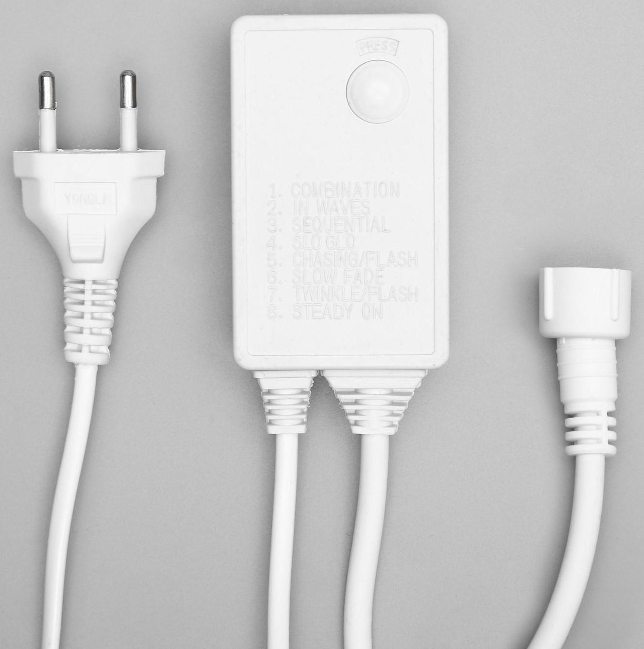 Контроллер для гирлянд УМС 3W, до 8000 светодиодов, белая нить, 8 режимов, 220 В