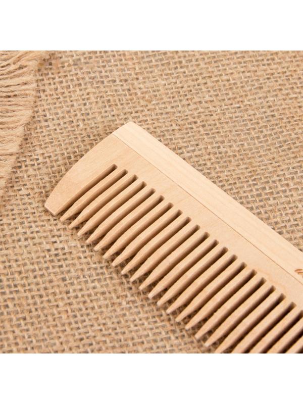 Расчёска-гребень, 19,5 × 4,5 см, комбинированная, цвет «светлое дерево»