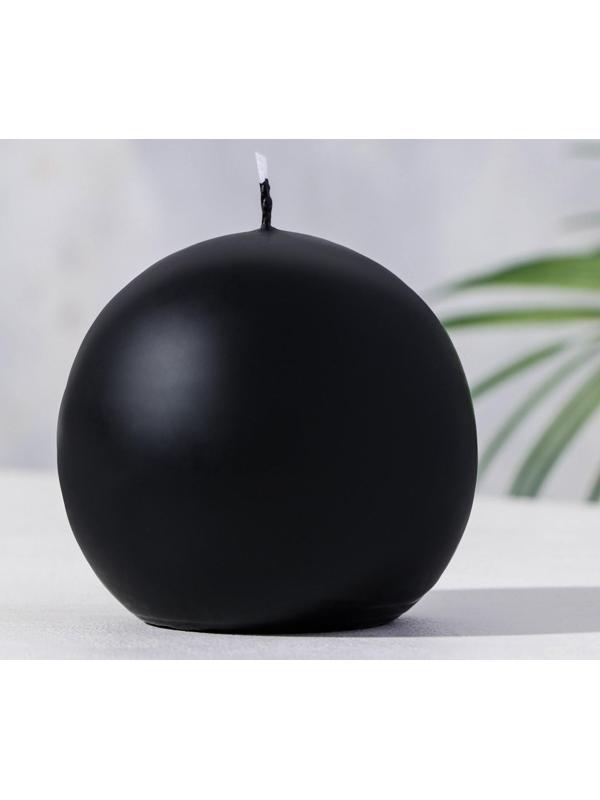 Свеча-шар, 8 см, 12 ч, 240 г, черный
