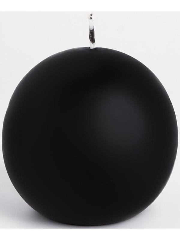Свеча-шар, 8 см, 12 ч, 240 г, черный