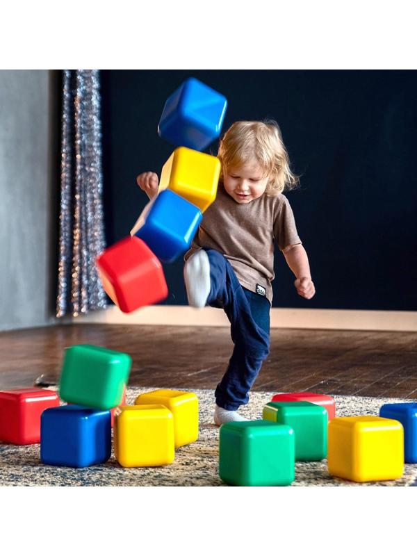 Набор цветных кубиков, 12 штук, 12 х 12 см