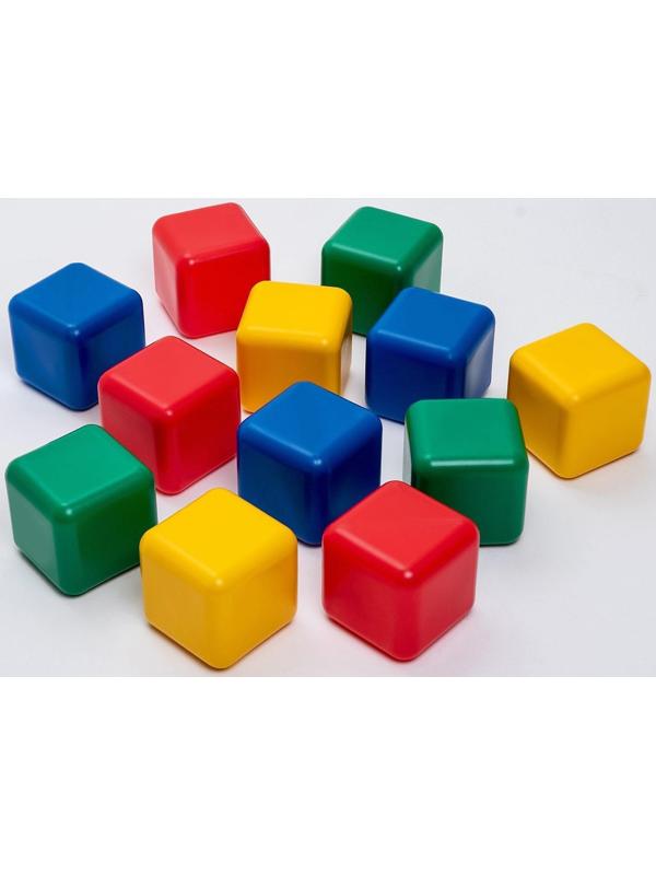 Набор цветных кубиков, 12 штук, 12 х 12 см