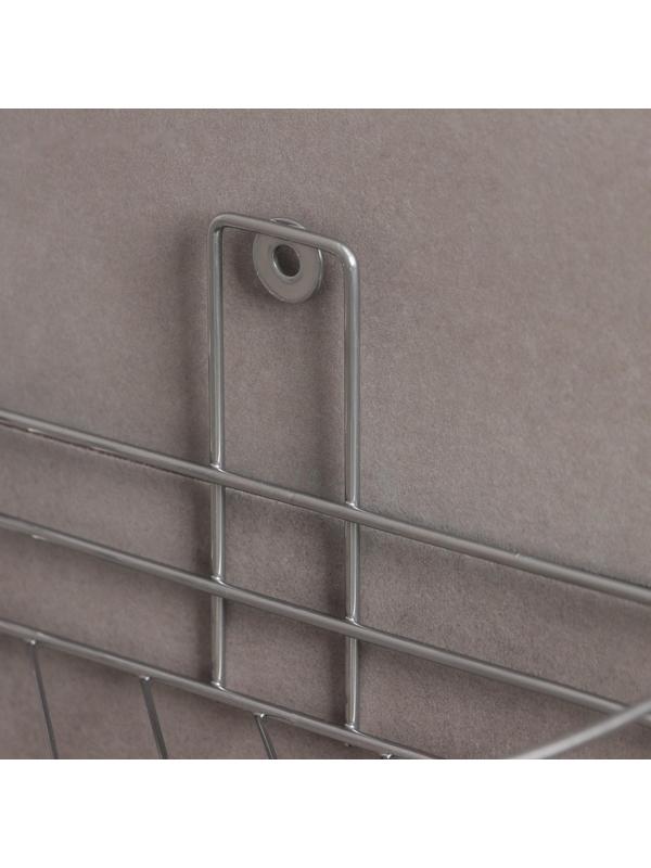 Полка угловая, 1 ярус, 20×20×10,5 см, цвет хром